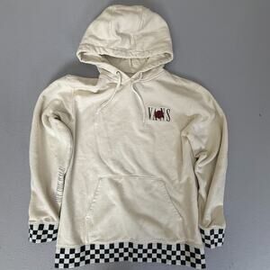 Vans Kyle Walker Pullover Hoodie Medium Antique White Rose Checkerboard Hem